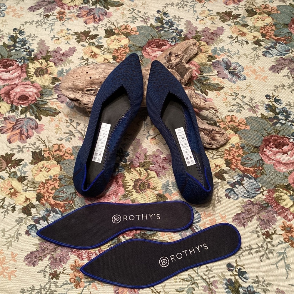 Retired & Rare Rothy's Point Navy Black Python Si… - image 3